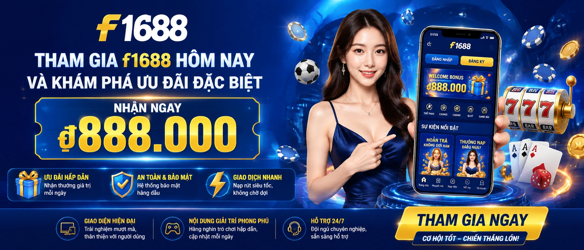 Casino Live Sảnh Đêm trên F1688