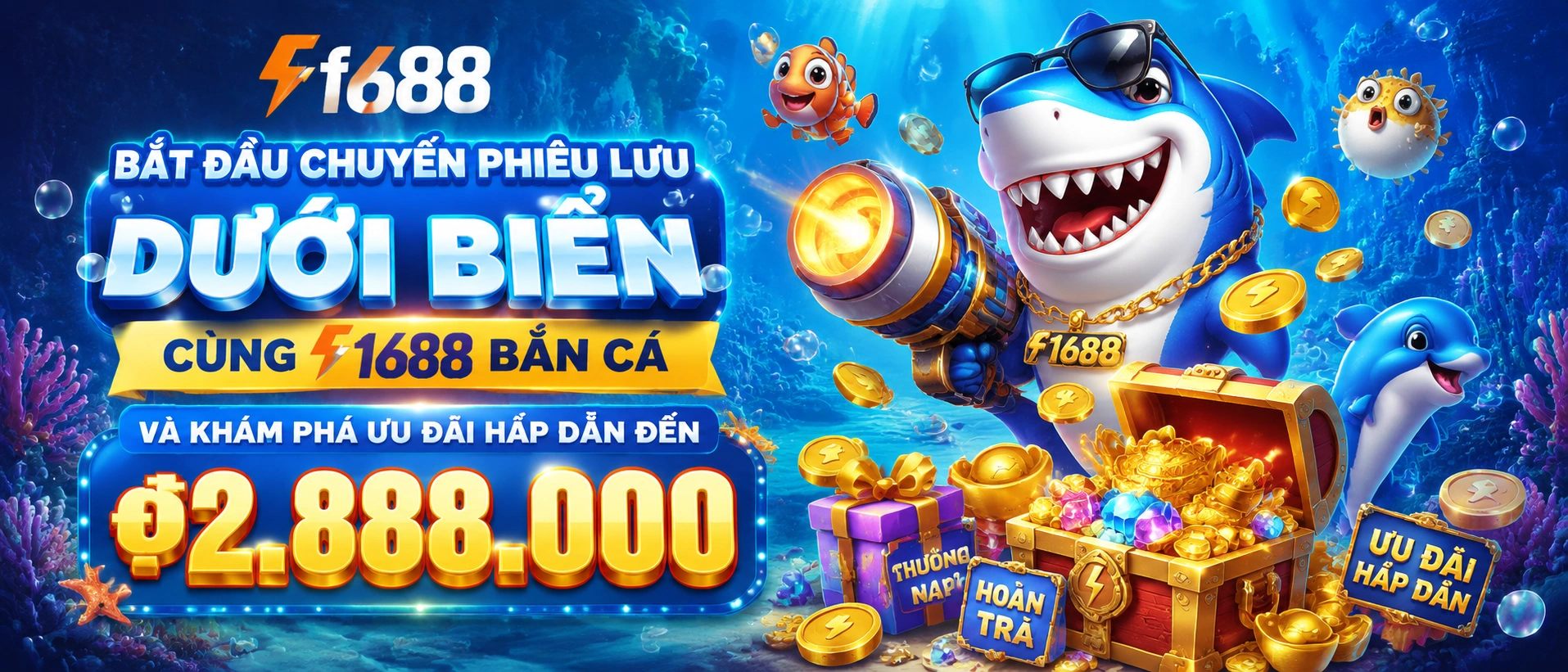 Bắn Cá đại dương với hiệu ứng lễ hội và giao diện chơi nổi bật