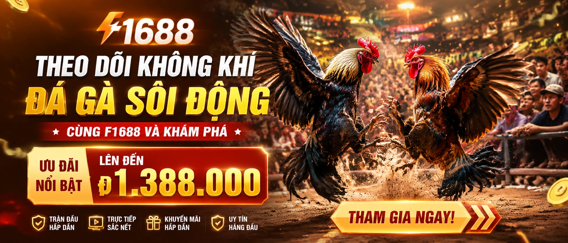 Đá Gà Trực Tiếp trên F1688