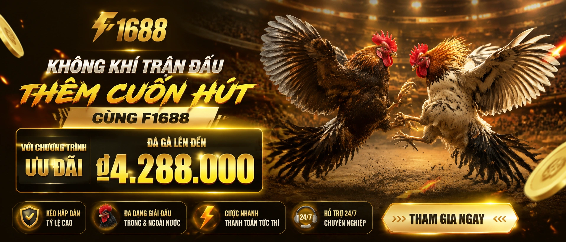 Đá Gà Cựa Sắt trên F1688